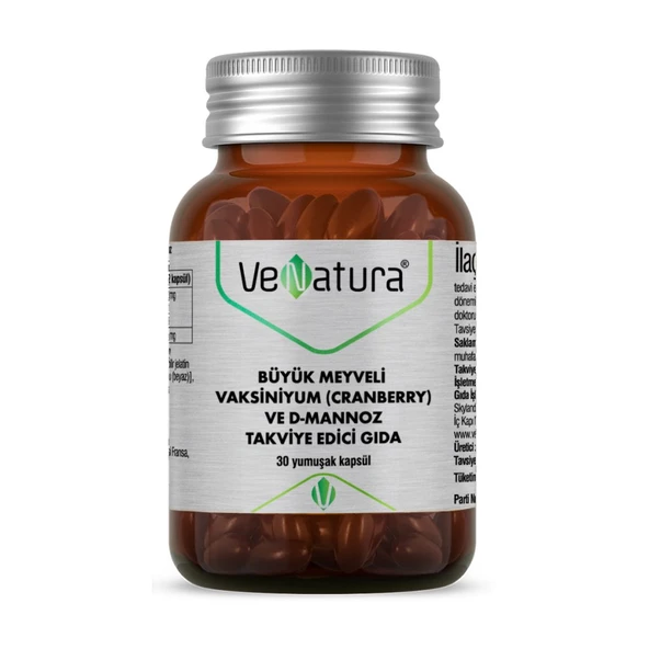 Venatura Büyük Meyveli Vaksiniyum (Cranberry ve D-Mannoz) 30 Kapsül ürün görseli 1