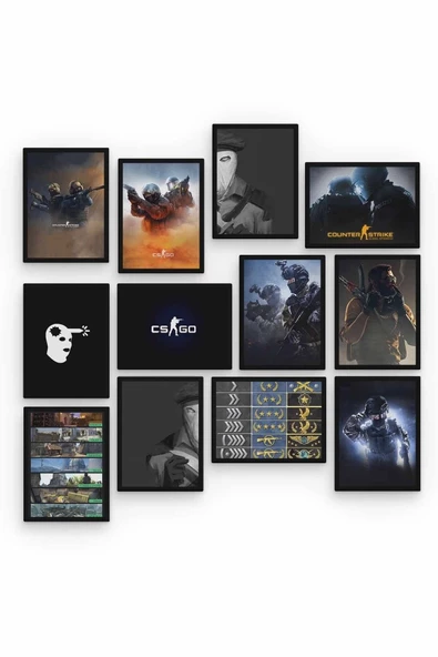 Cs Go 12 Parça Ahşap Mdf Tablo Zlltb201 - Resim 2