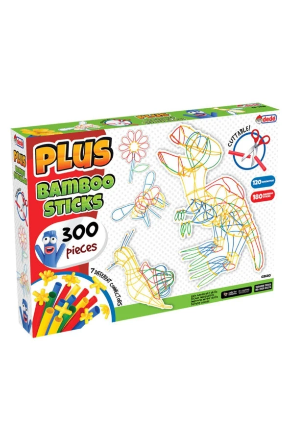 Dede Plus Bambu Çubuklar 300 Parça - Resim 3