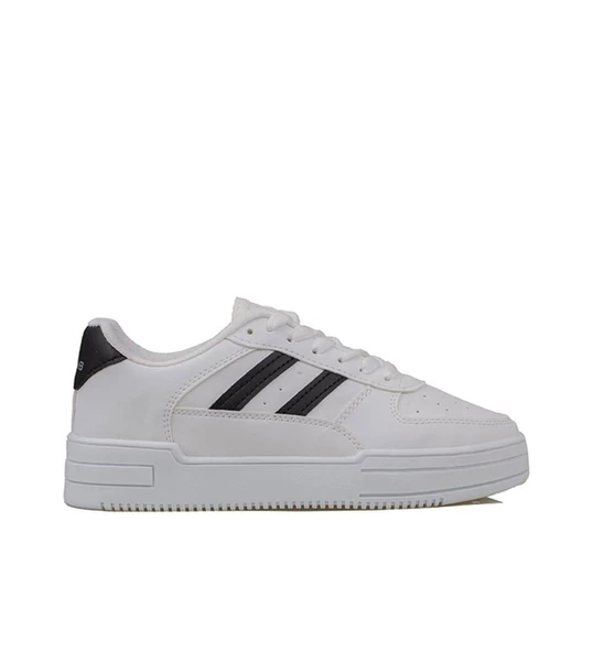 Beyaz-Siyah Sportline Kadın Sneaker - Resim 3