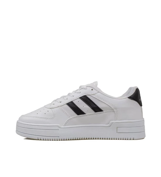 Beyaz-Siyah Sportline Kadın Sneaker - Resim 2