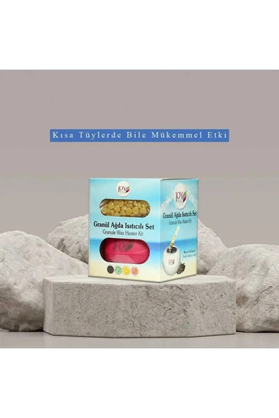 JOYWAX Joy Wax Granül Boncuk Ağda Isıtıcılı Set Naturel ürün görseli 1