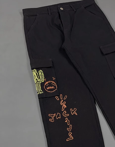 Jack Cactüs Baggy Kargo Designer Pantolon - Resim 3