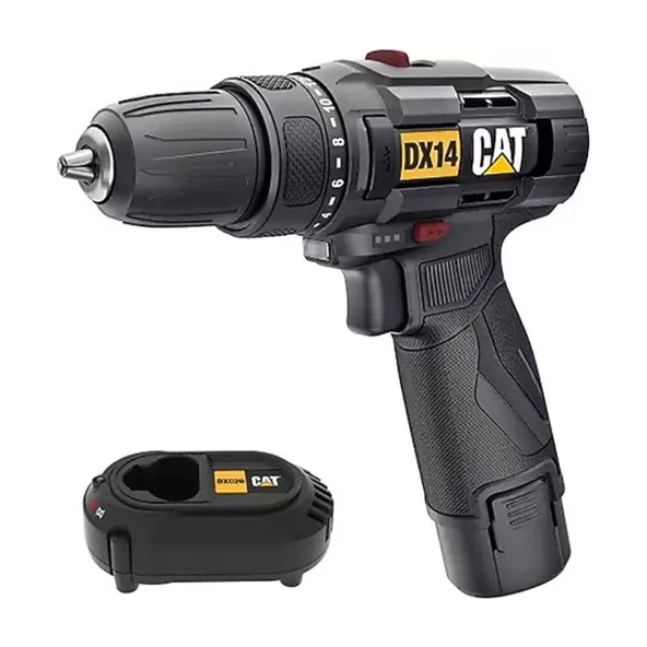 CAT DX14.2 12Volt/2.0Ah Li-ion Çift Akülü Profesyonel Şarjlı Matkap ürün görseli 1