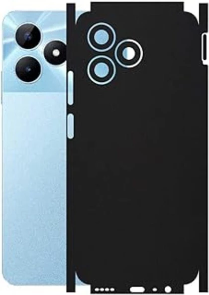 Realme Note 50 ile Uyumlu Mat Siyah Arka Kaplama ürün görseli 1