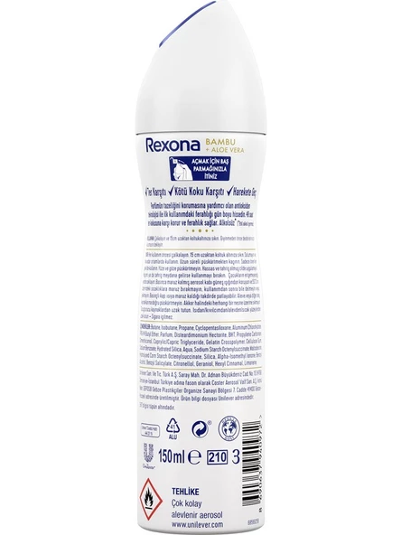 Rexona Deo 150 ml Natural Fresh Bambu+Aloevera 48h ürün görseli 1