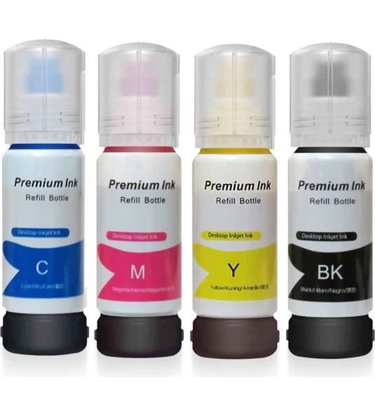 Epson 103 Uyumlu 4 Renk Muadil Mürekkep Takımı - L3110/L3111/L3150/L3151/L4150/L6190/L6160/L4160 ürün görseli 1