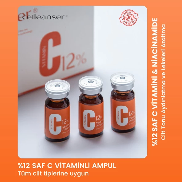 CELLEANSER %12 Saf C Vitaminli Leke Karşıtı Ve Aydınlatıcı Peptitli Serum ürün görseli 1