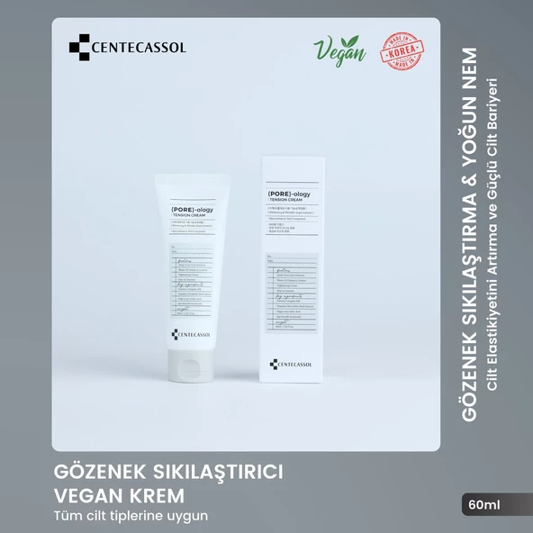 CENTECASSOL Gözenek Sıkılaştırıcı, Yaşlanma Karşıtı, Nemlendirici Pore-ology Tension Vegan Yüz Kremi ürün görseli 1