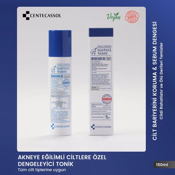 CENTECASSOL Sivilce ve Akne Karşıtı, Bariyer Onarıcı, Sebum Dengeleyici, Yatıştırıcı Çay Ağacı Özlü Vegan Tonik ürün görseli 1