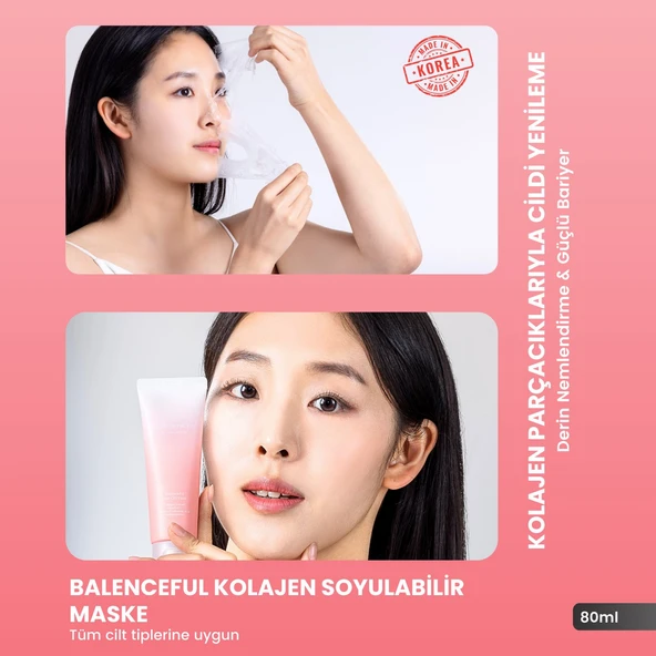 CELLEANSER Balenceful Kolajen ve Peptit İçeren Soyulabilir Yüz Maskesi ürün görseli 1