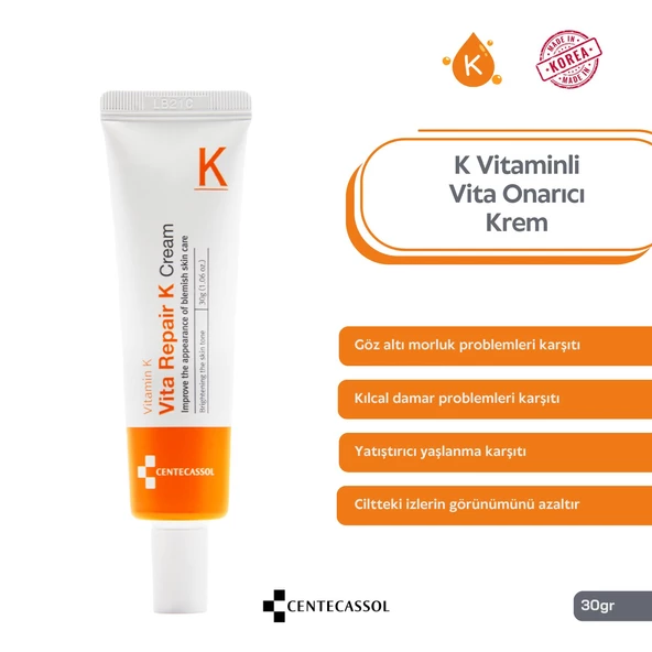 CENTECASSOL K Vitaminli Krem - Cilt ve Göz Altı Morlukları ile Kılcal Damar Problemleri İçin Krem ürün görseli 1