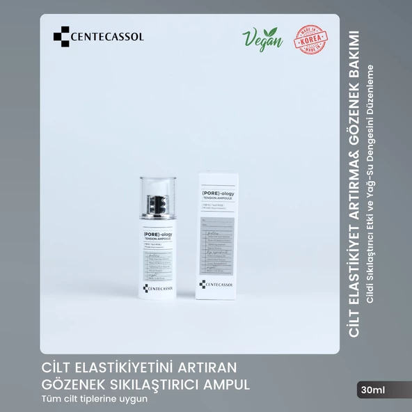 CENTECASSOL Gözenek Sıkılaştırıcı ve Yağ Dengesi Sağlayan Yüz Serumu: Pore-ology Tension Ampoule ürün görseli 1