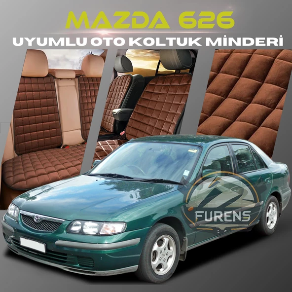 Mazda 626 Kahverengi Renk Tay Tüyü Cepli & Terletmez Sırtlı Oto Koltuk Minder Seti - Koltuk Koruma Kılıfı (ÖN & ARKA TAM SET) ürün görseli 1