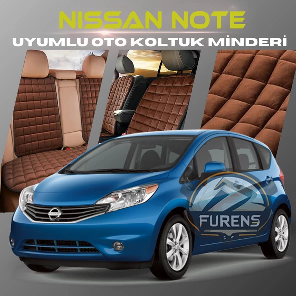 Nissan Note Kahverengi Renk Tay Tüyü Cepli & Terletmez Sırtlı Oto Koltuk Minder Seti - Koltuk Koruma Kılıfı (ÖN & ARKA TAM SET) ürün görseli 1