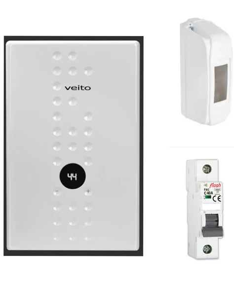 Veito Flow E7 7500 Watt Merkezi Sistem Güneş Su Isıtma Sistemıne Uyumlu Şofben ürün görseli 1