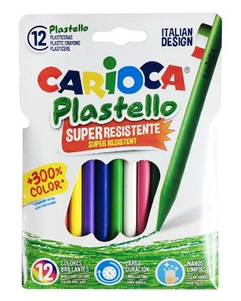 Carioca Plastello 12li Elleri Kirletmeyen Pastel Boya ürün görseli 1