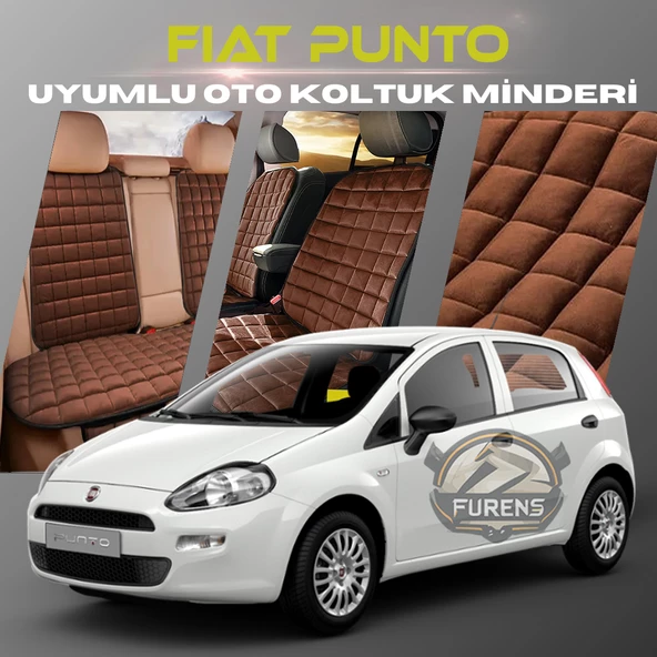 Fiat Punto Kahverengi Renk Tay Tüyü Cepli & Terletmez Sırtlı Oto Koltuk Minder Seti - Koltuk Koruma Kılıfı (ÖN & ARKA TAM SET) ürün görseli 1