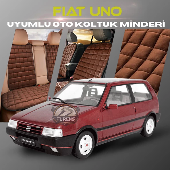 Fiat Uno Kahverengi Renk Tay Tüyü Cepli & Terletmez Sırtlı Oto Koltuk Minder Seti - Koltuk Koruma Kılıfı (ÖN & ARKA TAM SET) ürün görseli 1