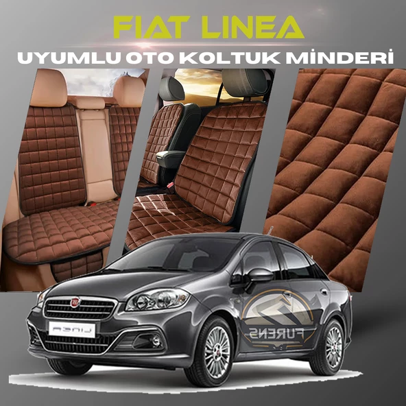 Fiat Linea Kahverengi Renk Tay Tüyü Cepli & Terletmez Sırtlı Oto Koltuk Minder Seti - Koltuk Koruma Kılıfı (ÖN & ARKA TAM SET) ürün görseli 1