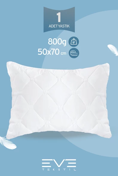 Antialerjik Vakumlu Fermuarlı Yıkanabilir Diamon Plus Kapitone Yastık 50x70 Cm 800 gr ürün görseli 1