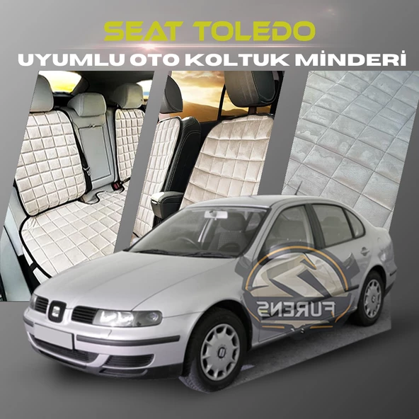 Seat Toledo Bej Renk Tay Tüyü Cepli & Terletmez Sırtlı Oto Koltuk Minder Seti - Koltuk Koruma Kılıfı (ÖN & ARKA TAM SET) ürün görseli 1