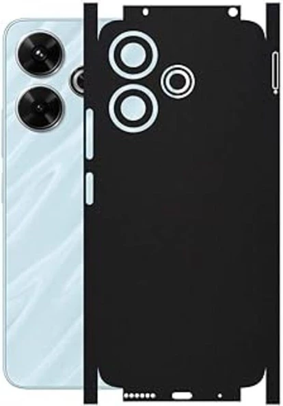 Redmi 13 ile Uyumlu Mat Siyah Arka Kaplama ürün görseli 1