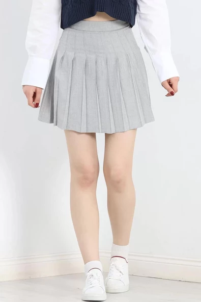 Pileli Etek Gri - 5028.148. - Resim 3