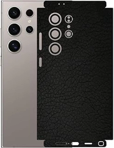 Samsung Galaxy S24 Ultra ile Uyumlu Mat Siyah Arka Kaplama ürün görseli 1