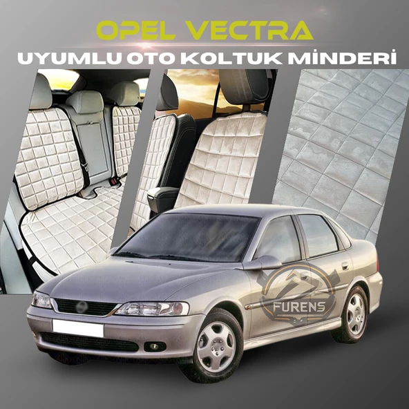 Opel Vectra Bej Renk Tay Tüyü Cepli & Terletmez Sırtlı Oto Koltuk Minder Seti - Koltuk Koruma Kılıfı (ÖN & ARKA TAM SET) ürün görseli 1