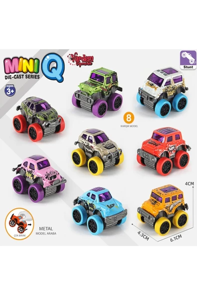 Die Cast Çek Bırak Metal Mini Araba - 1 Adet ürün görseli 1