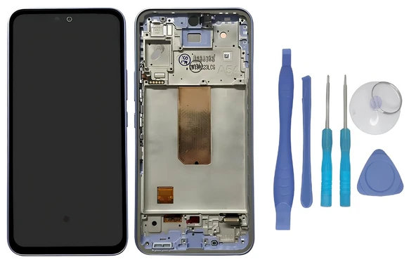 Tkgz - Samsung Galaxy A54 - 5G SM-A546 Lcd Ekran Dokunmatik Mor Full Çıtalı  + Tamir Kiti ürün görseli 1