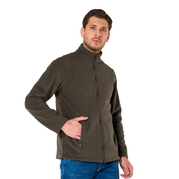 Şensel, Erkek Polar Mont, Haki -99E425- Cepli,Fermuarlı,Outdoor ürün görseli 1