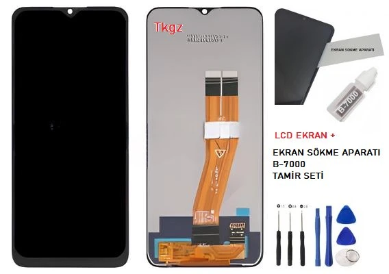 Tkgz - Samsung Galaxy A03 - SM-A035 Lcd Ekran Dokunmatik + B-7000 + Tamir Kiti ürün görseli 1