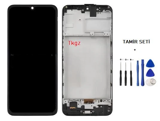 Tkgz - Samsung Galaxy M21 - SM-M215 Lcd Ekran Dokunmatik Full Çıtalı + Tamir Kiti ürün görseli 1