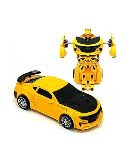 Pilli Robot Olan Sarı Renkli Araba - Mavi Su Dünyası ürün görseli 1