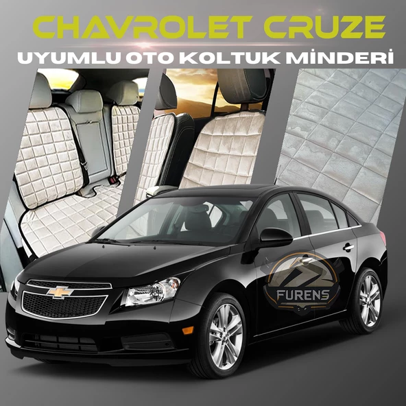 Chevrolet Bej Renk Tay Tüyü Cepli & Terletmez Sırtlı Oto Koltuk Minder Seti - Koltuk Koruma Kılıfı (ÖN & ARKA TAM SET) ürün görseli 1