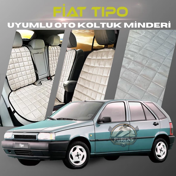 Fiat Tipo Bej Renk Tay Tüyü Cepli & Terletmez Sırtlı Oto Koltuk Minder Seti - Koltuk Koruma Kılıfı (ÖN & ARKA TAM SET) ürün görseli 1