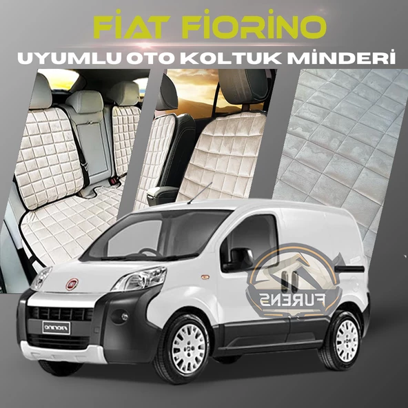 Fiat Fiorino Bej Renk Tay Tüyü Cepli & Terletmez Sırtlı Oto Koltuk Minder Seti - Koltuk Koruma Kılıfı (ÖN & ARKA TAM SET) ürün görseli 1