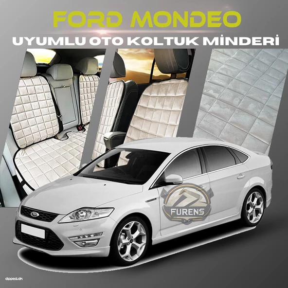 Ford Mondeo Bej Renk Tay Tüyü Cepli & Terletmez Sırtlı Oto Koltuk Minder Seti - Koltuk Koruma Kılıfı (ÖN & ARKA TAM SET) ürün görseli 1