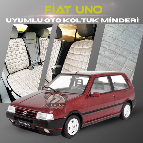 Fiat Uno Bej Renk Tay Tüyü Cepli & Terletmez Sırtlı Oto Koltuk Minder Seti - Koltuk Koruma Kılıfı (ÖN & ARKA TAM SET) ürün görseli 1