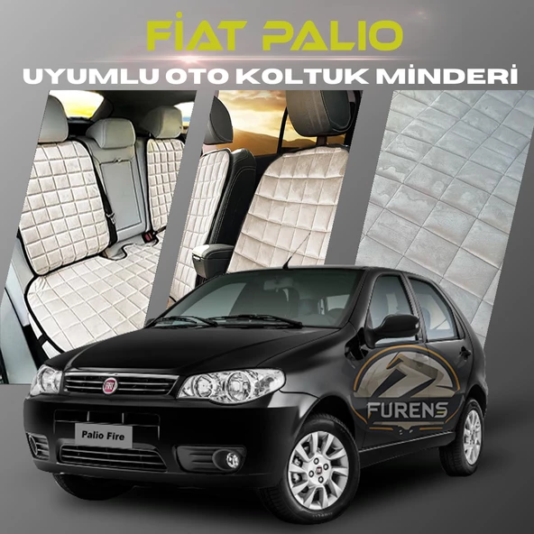 Fiat Palio Bej Renk Tay Tüyü Cepli & Terletmez Sırtlı Oto Koltuk Minder Seti - Koltuk Koruma Kılıfı (ÖN & ARKA TAM SET) ürün görseli 1
