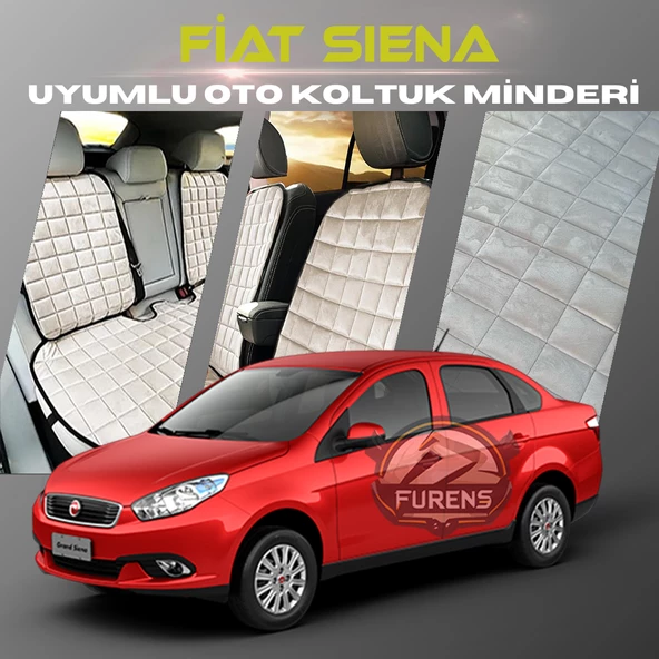 Fiat Siena Bej Renk Tay Tüyü Cepli & Terletmez Sırtlı Oto Koltuk Minder Seti - Koltuk Koruma Kılıfı (ÖN & ARKA TAM SET) ürün görseli 1