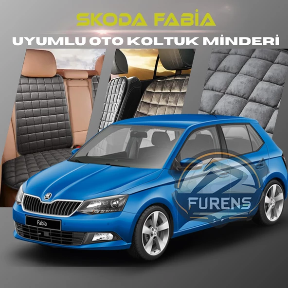 Skoda Fabia Antrasit Renk Tay Tüyü Cepli & Terletmez Sırtlı Oto Koltuk Minder Seti - Koltuk Koruma Kılıfı (ÖN & ARKA TAM SET) ürün görseli 1