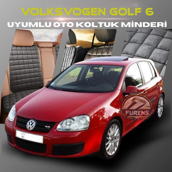 Volksvogen Golf 6 Antrasit Renk Tay Tüyü Cepli & Terletmez Sırtlı Oto Koltuk Minder Seti - Koltuk Koruma Kılıfı (ÖN & ARKA TAM SET) ürün görseli 1
