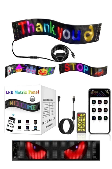 İşyeri Tır Kamyon Otobüs Uyumlu 90 Cm Rgb Led Panel 19,2x89,8cm Ölçü 16x96 Led Sayısı Kumanda +Kablo ürün görseli 1