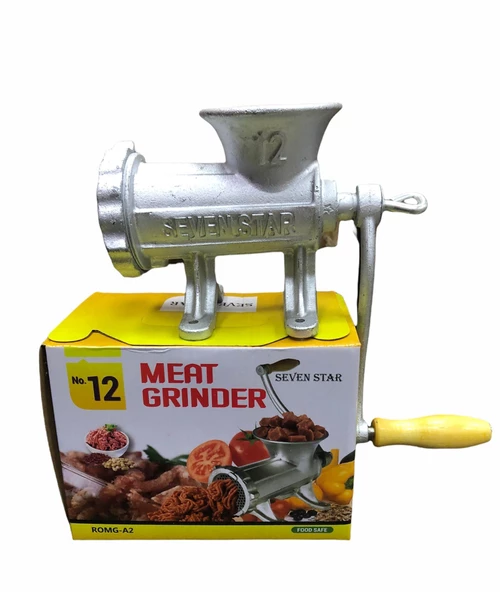 12 Numara Metal Döküm Kollu Çelik Et Kıyma Makinesi ürün görseli 1