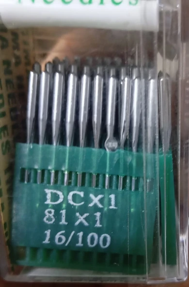OVERLOK makina sanayi iğnesi DCX1 16 Numarası ürün görseli 1