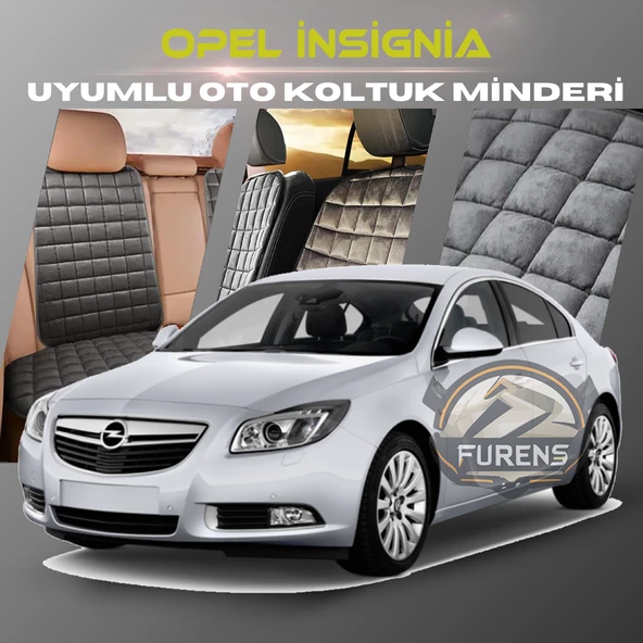 Opel İnsignia Antrasit Renk Tay Tüyü Cepli & Terletmez Sırtlı Oto Koltuk Minder Seti - Koltuk Koruma Kılıfı (ÖN & ARKA TAM SET) ürün görseli 1
