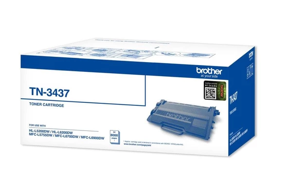 Brother TN-3437 8.000 Sayfa Black Siyah Toner HL-L5100 HL-L5200DW  HL-L6200DW ürün görseli 1